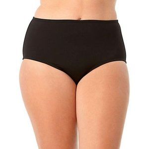Anne Cole BLACK Colour Blast High‑waist Bikini‎ Swim Bottom, US 24W